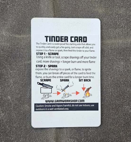 GRIM WORKSHOP®: Quick Start Tinder Card